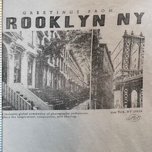 Hollister waist length t-shirt with Brooklyn scene